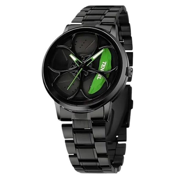 JollyBiily Tencil 2.0 | Car Spinning Wheel Dial with Black Coated Stainless Steel Chain & Butterfly Double Snap Lock for Men & Boys